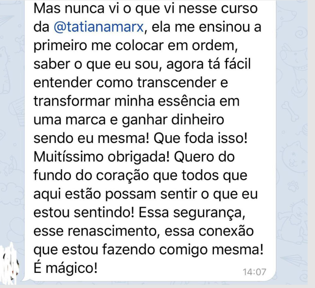 Depoimento sobre transformar essência em marca e ganhar dinheiro sendo a própria pessoa